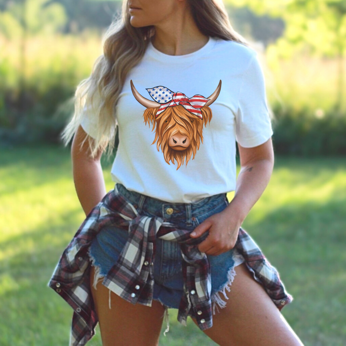 Highland Cow Shirt, Cow Shirt, Red White Blue, Animal Shirt, Funny, Farming Shirt, Farmer Shirt, Cow Girl, Dairy Farm, Cow Shirts for Women