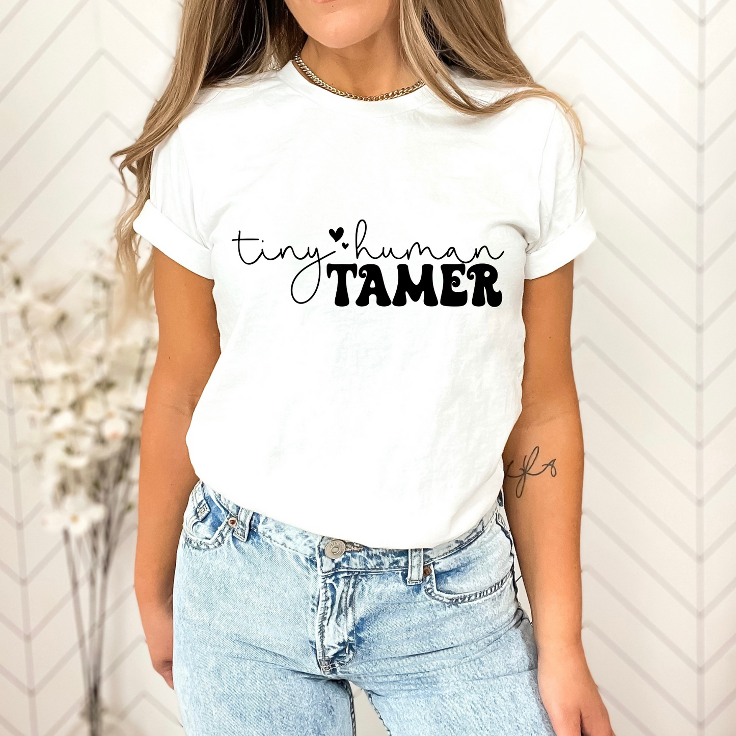 Tiny Human Tamer Shirt, Mom Shirt, Teacher Shirt, Daycare Shirt, Back to School Shirt, Funny Shirt, Gift