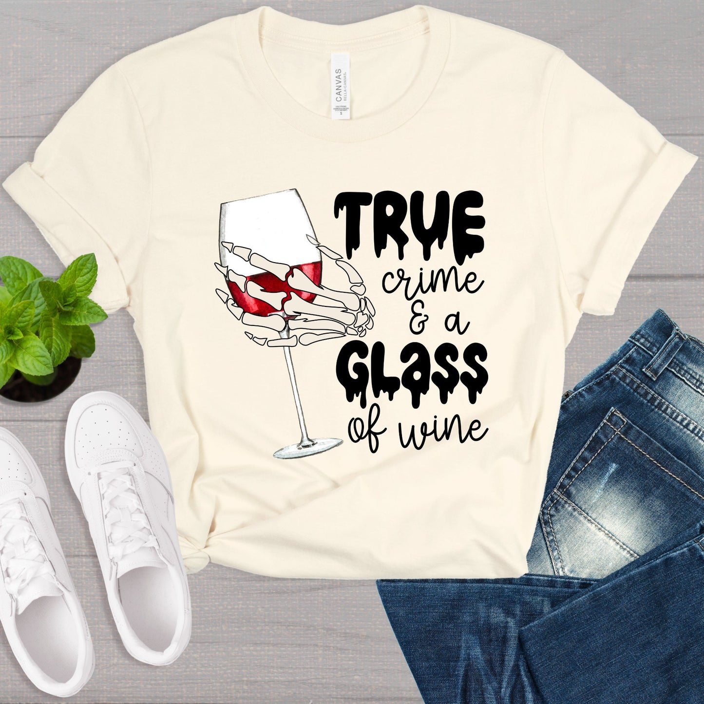 True Crime and a Glass of Wine Shirt, Wine Shirt, True Crime Shirt, Crime Shirt, Womens Clothing, Funny Shirt