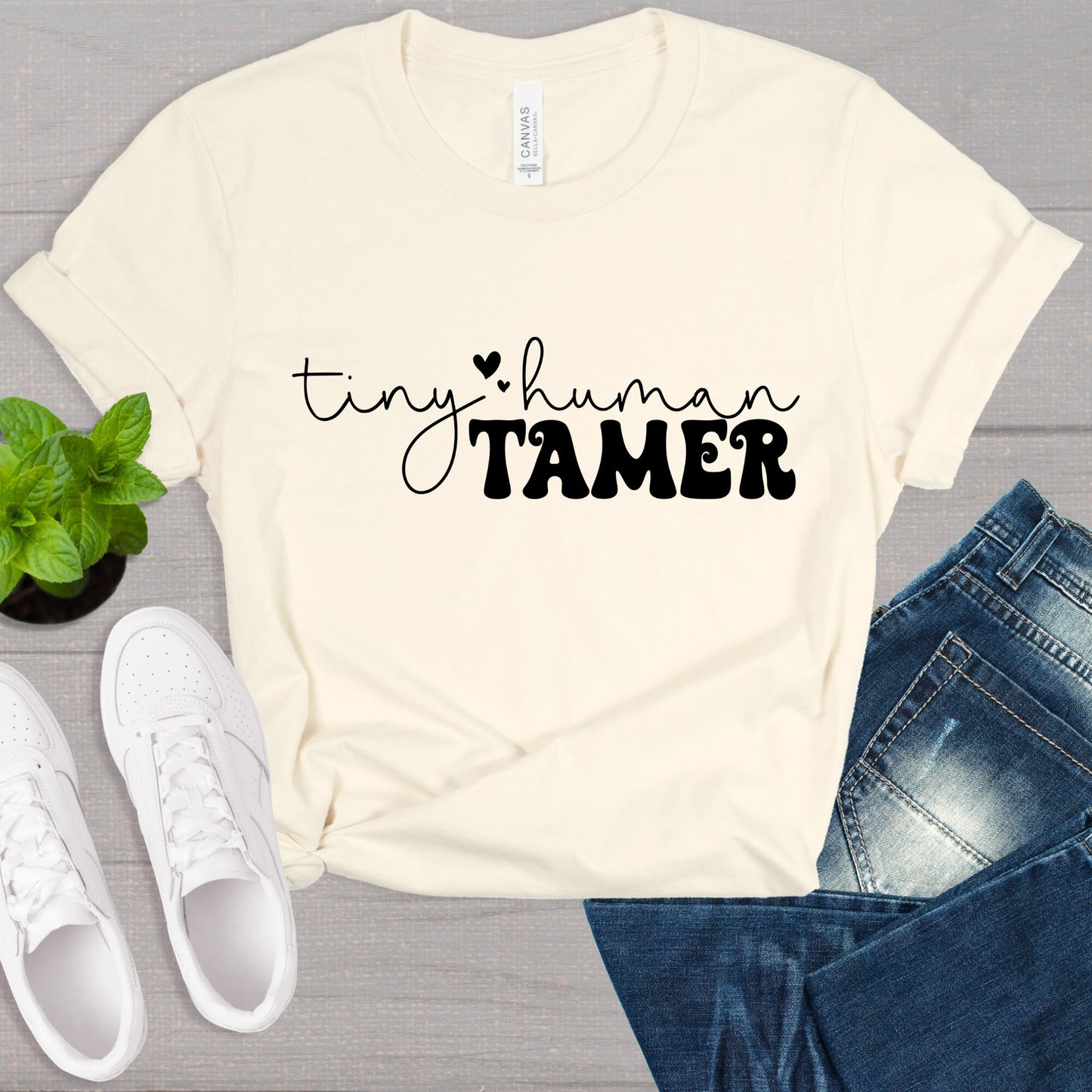 Tiny Human Tamer Shirt, Mom Shirt, Teacher Shirt, Daycare Shirt, Back to School Shirt, Funny Shirt, Gift