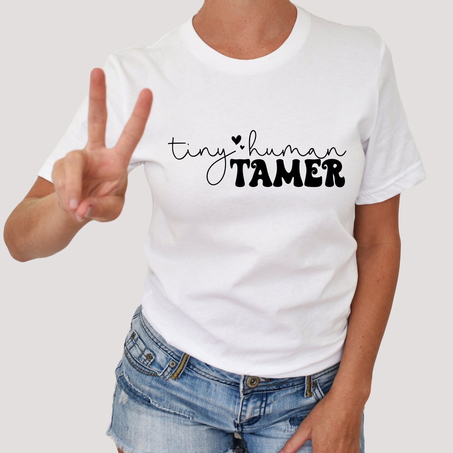 Tiny Human Tamer Shirt, Mom Shirt, Teacher Shirt, Daycare Shirt, Back to School Shirt, Funny Shirt, Gift
