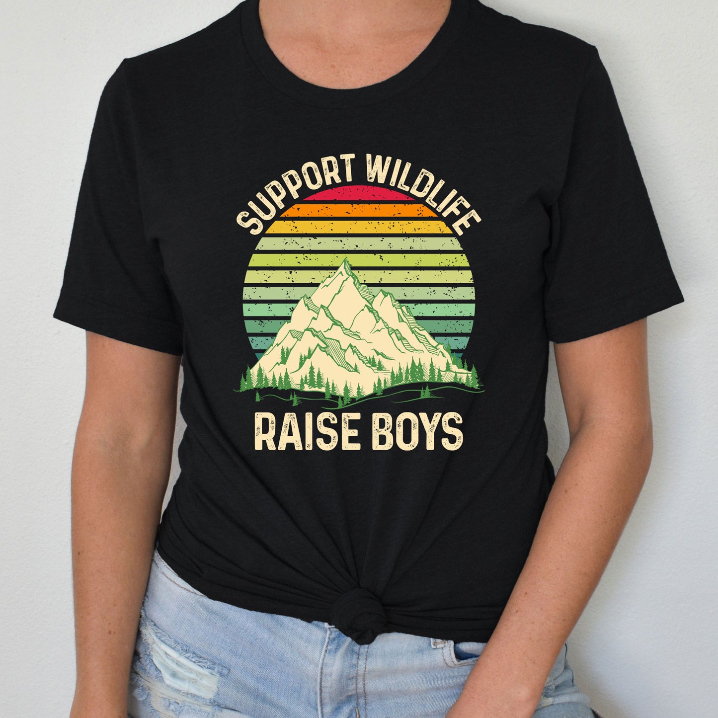 Raise Boys Shirt, Wildlife Shirt, Boy Mom Shirt, Mom Shirt, Mama Shirt, Western Shirt, Country Shirt, Womens Shirt