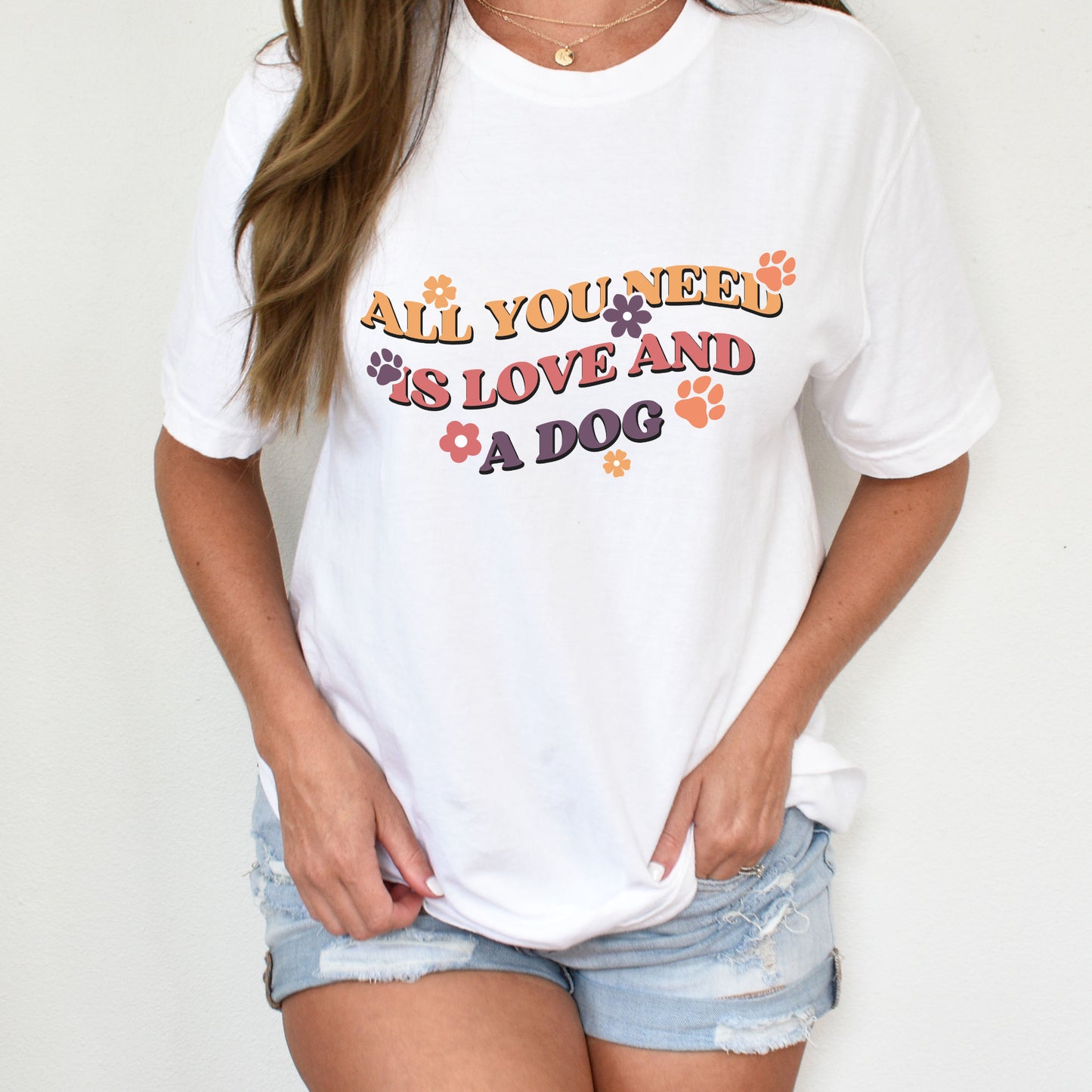 Love And A Dog Shirt, Dog Rescue Shirt, Dog Love shirt, Animal shirt, Animal Lover Tee, Love Paw, Dog Paw Gift, Gift for Dog Lover, Dog Tee