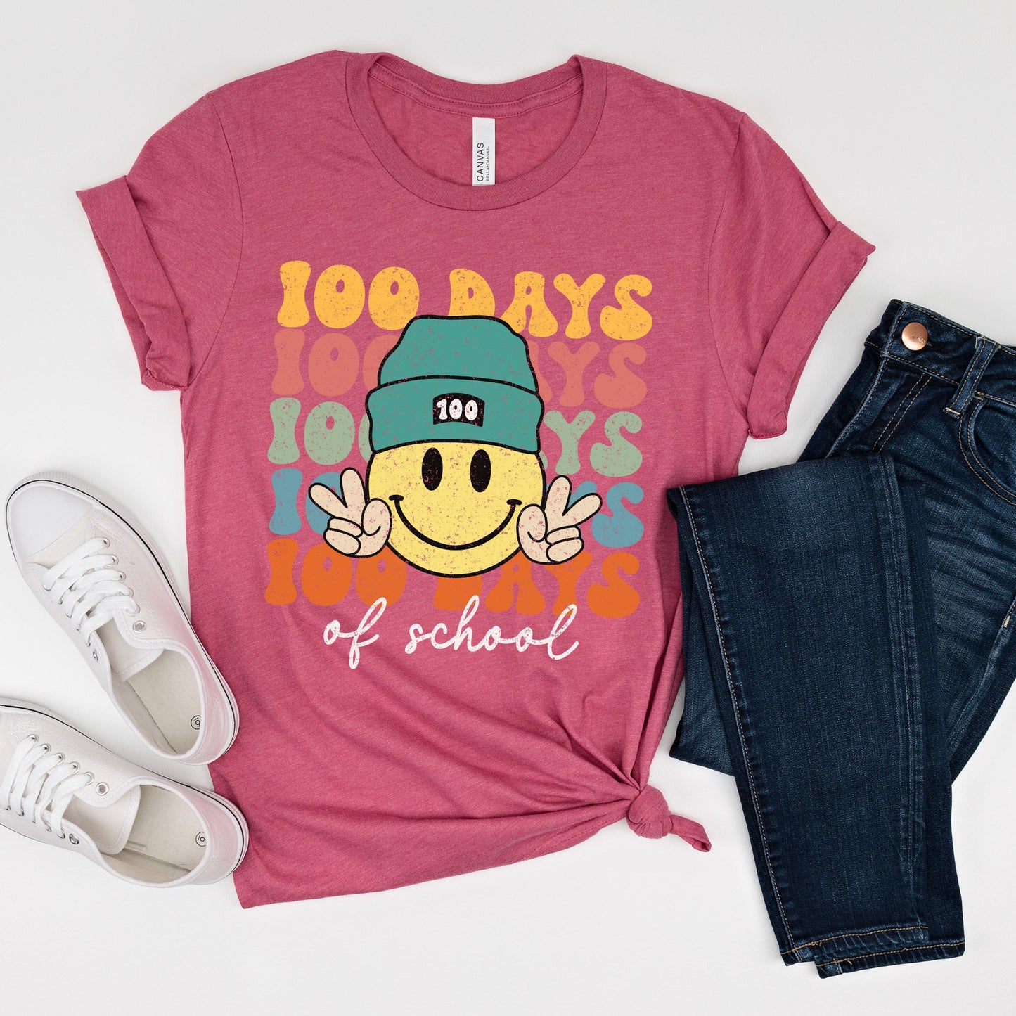 100 Days of School Jersey Short Sleeve Tee