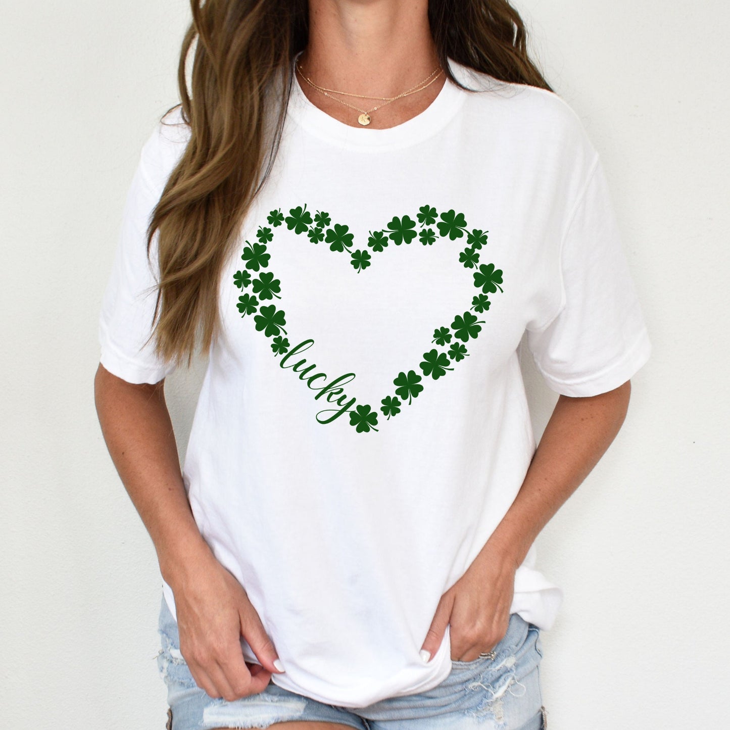 Lucky Saint Patricks Day Shirt, Lucky Shirt, Lucky Heart Shirt, Love Shirt, Womens Shirt, Gift, St Patricks Day Shirt, Irish Shirt