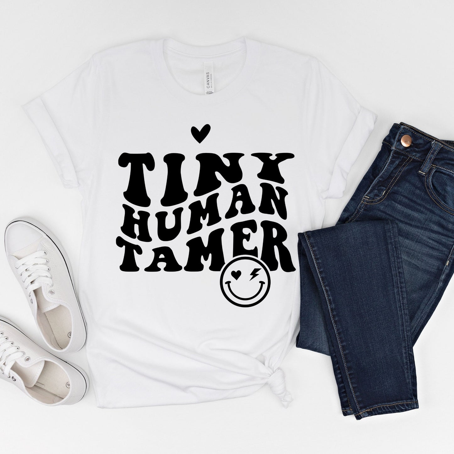 Tiny Human Tamer Shirt, Mom Shirt, Teacher Shirt, Daycare Shirt, Back to School Shirt, Funny Shirt, Gift