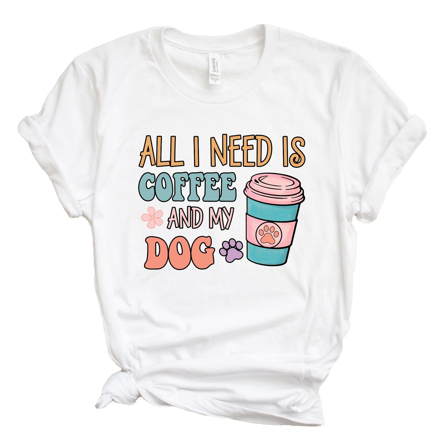 Coffee And Dog Shirt, Dog Love shirt, Animal shirt, Animal Lover Tee, Love Paw, Dog Paw Gift, Gift for Dog Lover, Dog shirt