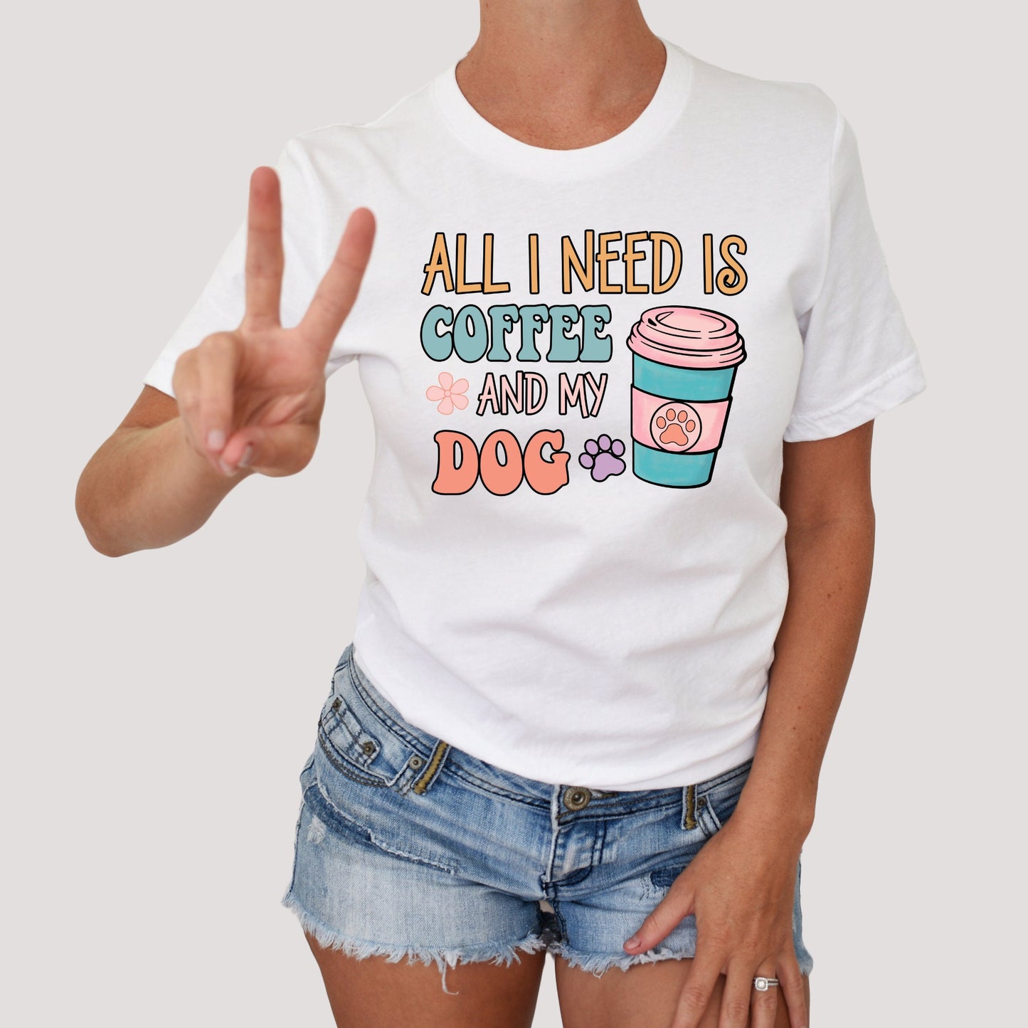 Coffee And Dog Shirt, Dog Love shirt, Animal shirt, Animal Lover Tee, Love Paw, Dog Paw Gift, Gift for Dog Lover, Dog shirt
