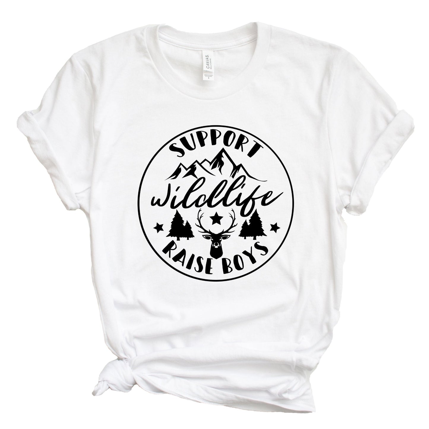 Raise Boys Shirt, Wildlife Shirt, Boy Mom Shirt, Mom Shirt, Mama Shirt, Western Shirt, Country Shirt, Womens Shirt