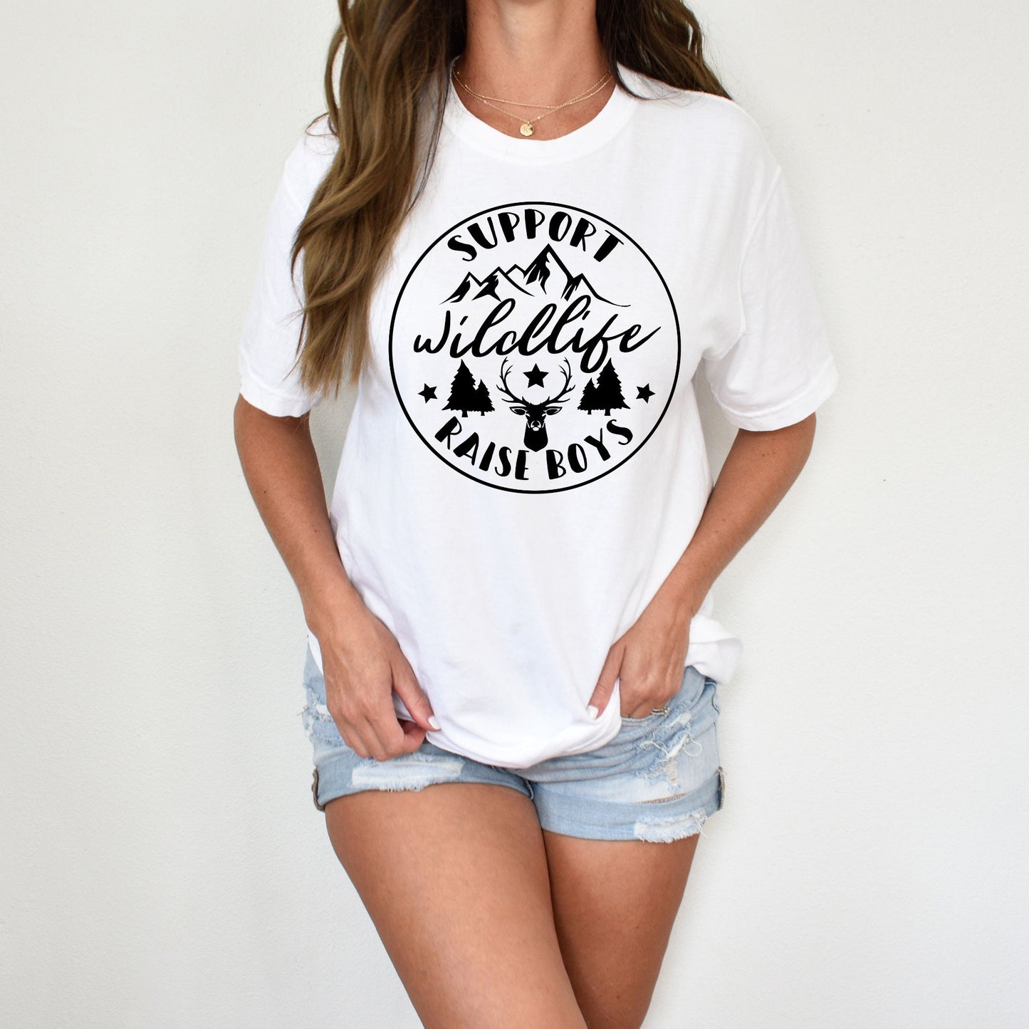 Raise Boys Shirt, Wildlife Shirt, Boy Mom Shirt, Mom Shirt, Mama Shirt, Western Shirt, Country Shirt, Womens Shirt