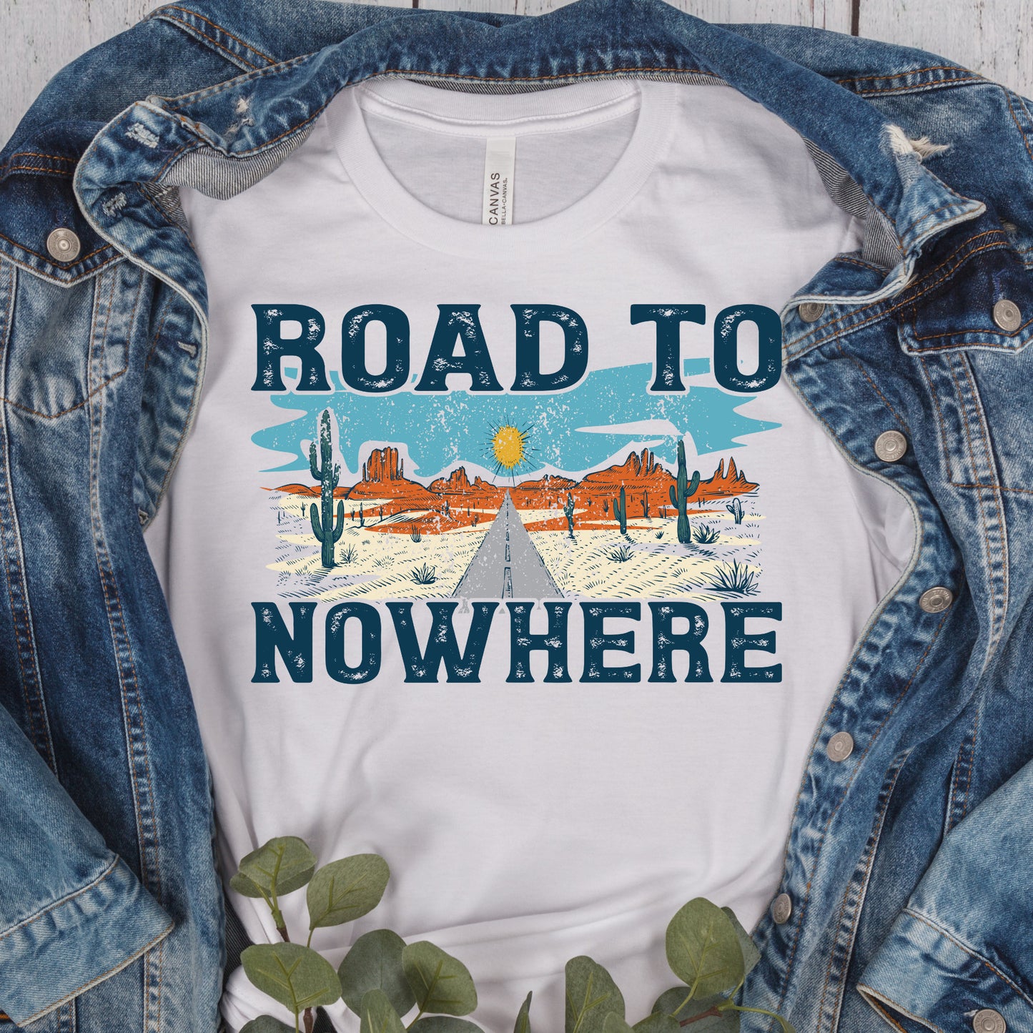 Road to Nowhere Shirt, Travel Shirt, Western Shirt, Country Shirt, Womens Shirt, Road Trip, Desert Shirt, Cowboy Shirt