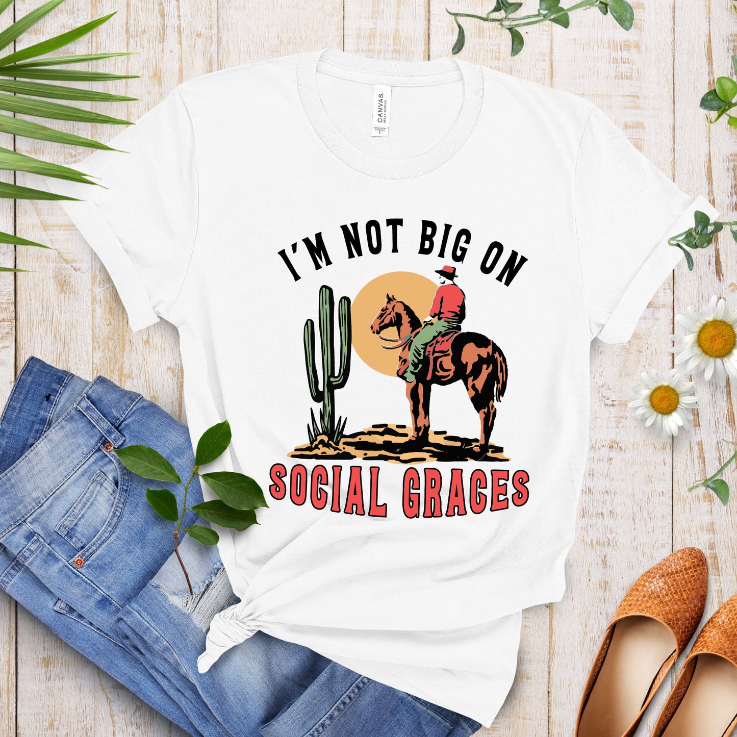 Social Graces Shirt, Western Shirt, Country Shirt, Womens Shirt, Road Trip, Desert Shirt, Cowboy Shirt