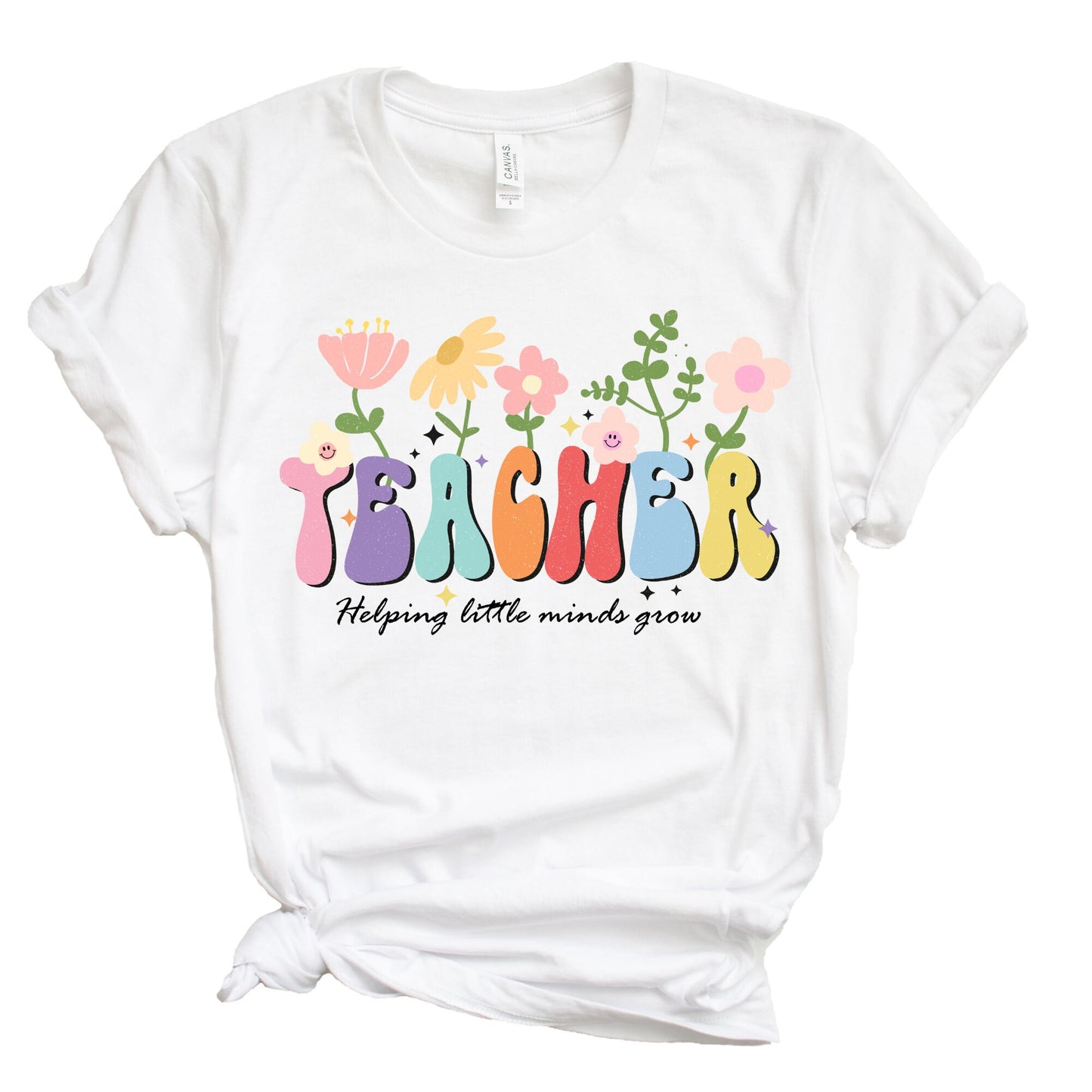 Teacher Helping Little Minds Grow Shirt, Teacher Shirt, Daycare Shirt, Back to School Shirt, Flower Shirt, School Shirt, Gift