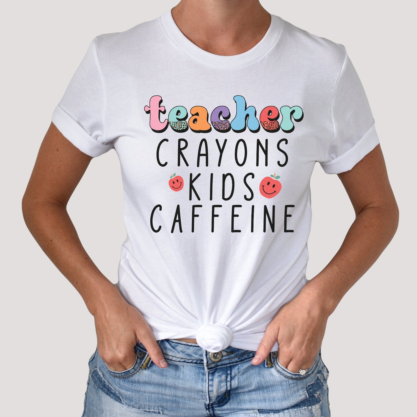 Teacher Crayons Kids Caffeine Shirt, Teacher Shirt, Daycare Shirt, Back to School Shirt, School Shirt, Gift
