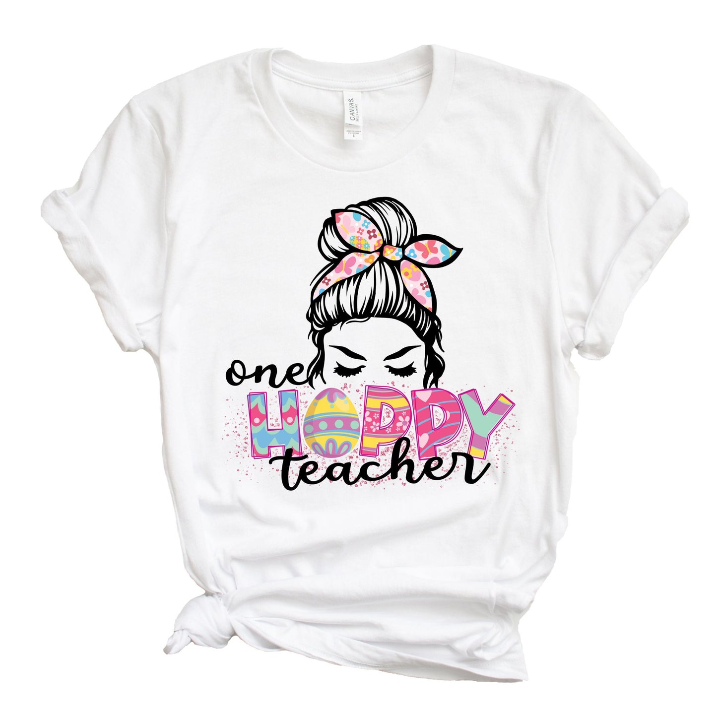 One Hoppy Teacher, Easter Teacher Shirt, Happy Easter Shirt, Bunny Shirt, Womens Shirt, Womens Easter Shirt, Spring Shirt, Teacher Shirt