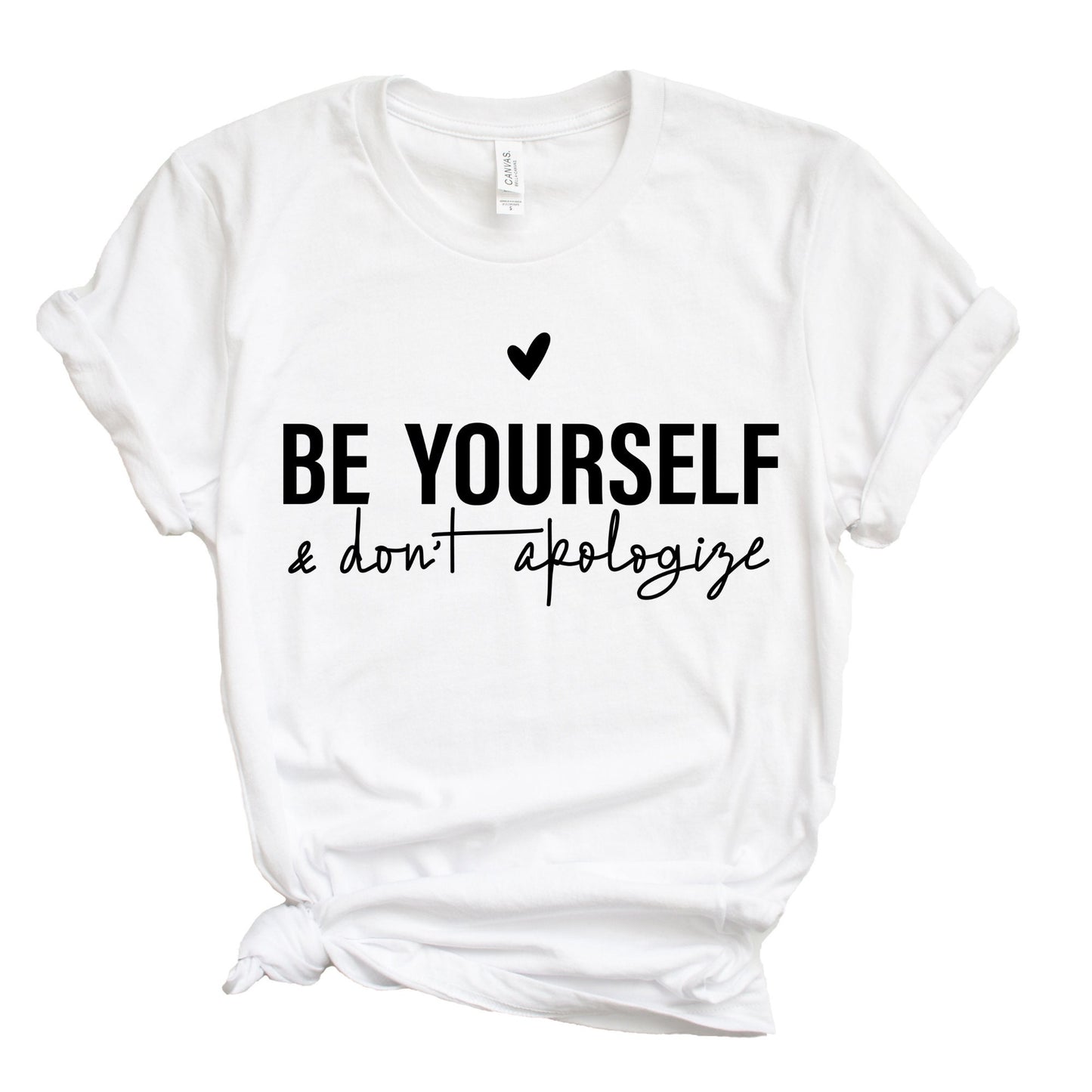 Be Yourself Shirt, Love Shirt, Heart Shirt, Inspirational Shirt, Self Love Shirt, Womens Shirt
