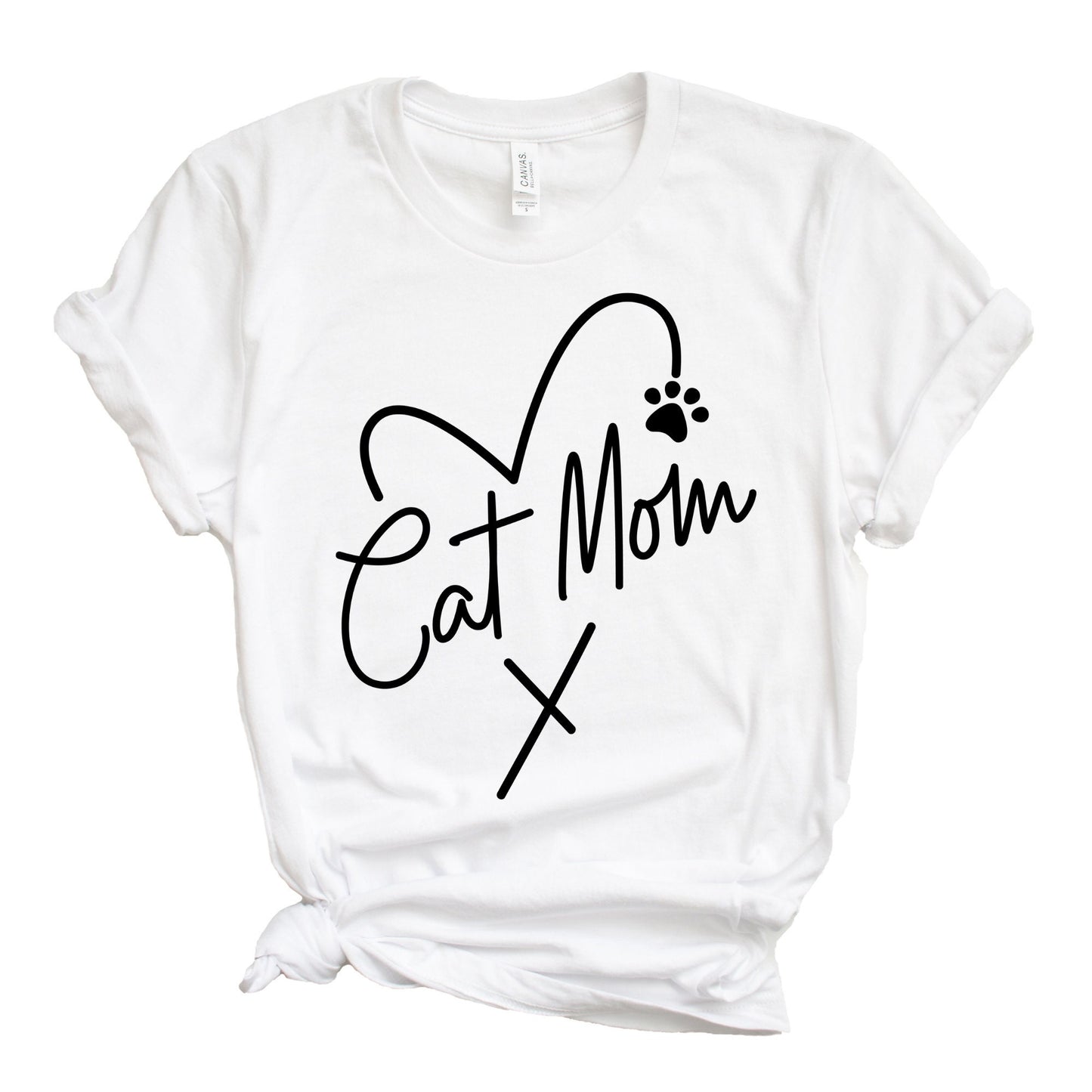 Cat Mom Shirt, Cat Shirt, Heart Shirt, Animal Shirt, Love Shirt, Mom Shirt, Kitty Shirt