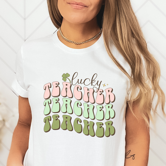 Lucky Teacher Shirt, Students and Teachers, Back to School shirt, School shirt, Inspire