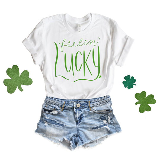 Feeling Lucky Shirt, St Patrick's Day Shirt, Irish Shirt, Lucky Shirt, Irish Heart