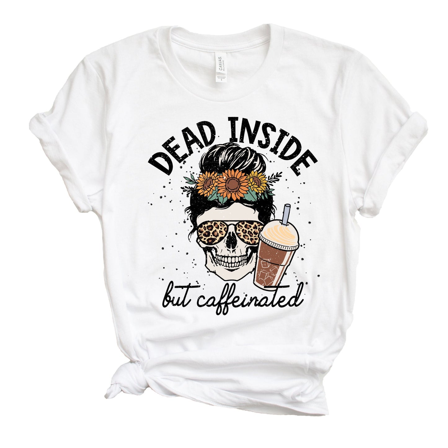 Dead Inside Skeleton Shirt, Coffee Shirt, Love Coffee, Funny Shirt, Sarcastic