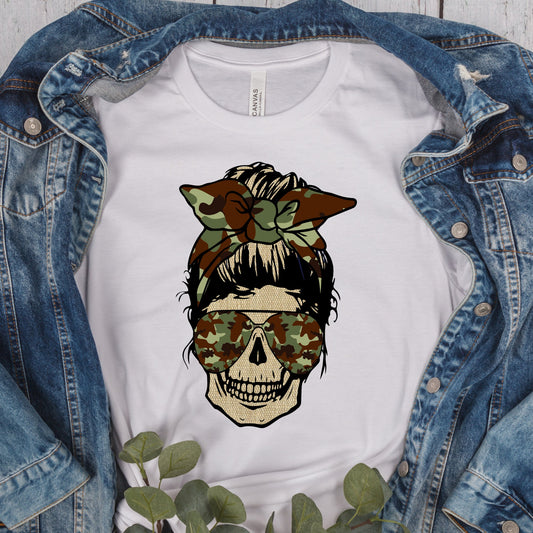 Army Skeleton Shirt, Army Shirt, Mom, Mother, Girl, Female, Gift for Her, Tee