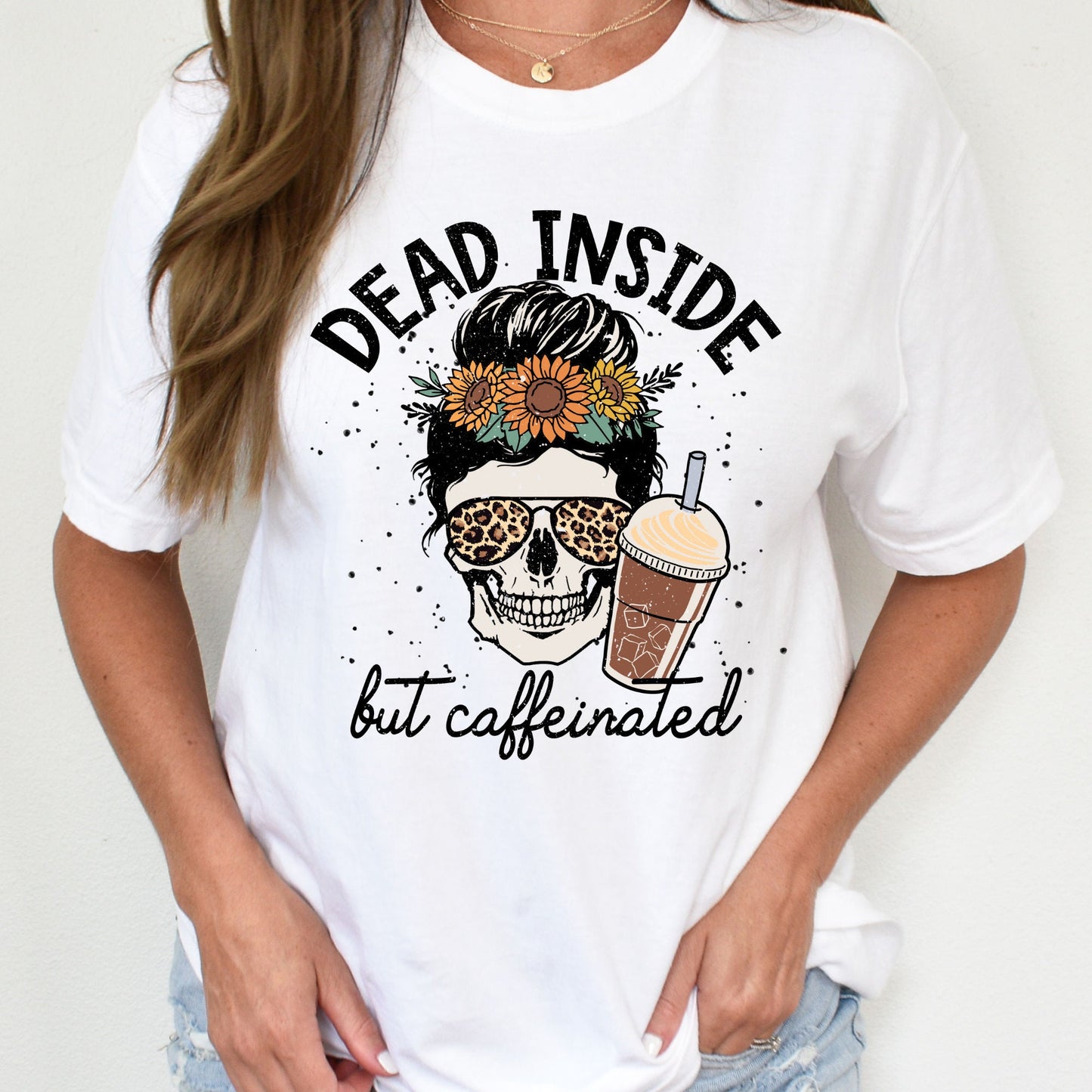 Dead Inside Skeleton Shirt, Coffee Shirt, Love Coffee, Funny Shirt, Sarcastic