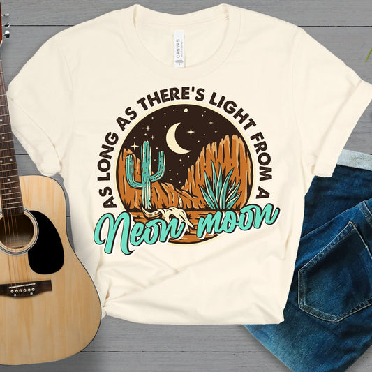 Neon Moon Shirt, Western Shirt, Country Shirt, Womens Shirt, Road Trip, Laid Back Shirt