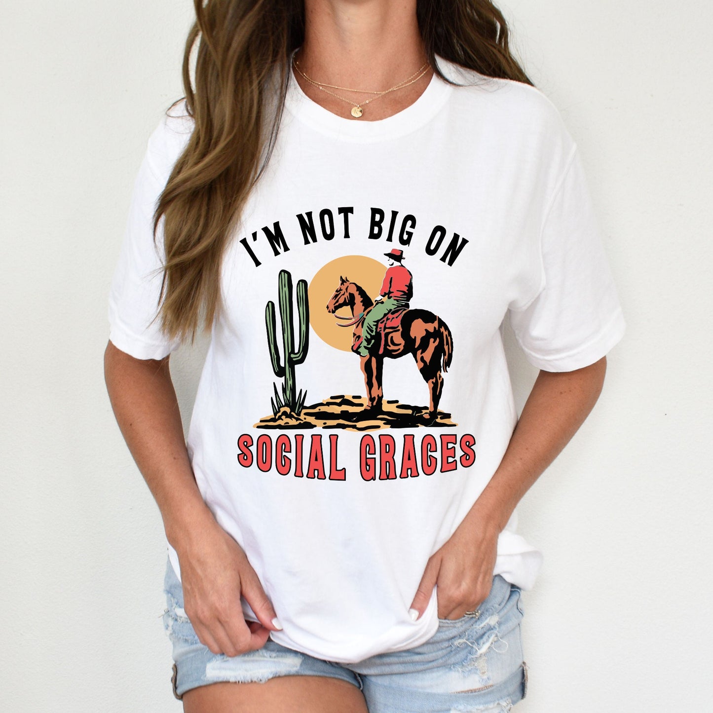 Social Graces Shirt, Western Shirt, Country Shirt, Womens Shirt, Road Trip, Desert Shirt, Cowboy Shirt