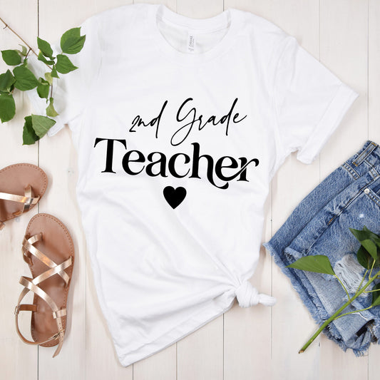 2nd Grade Teacher Shirt, Second Grade Teacher Shirt, Teacher Gift, Teacher Shirt, School Shirt, Womens Shirt, 2nd Grade Shirt