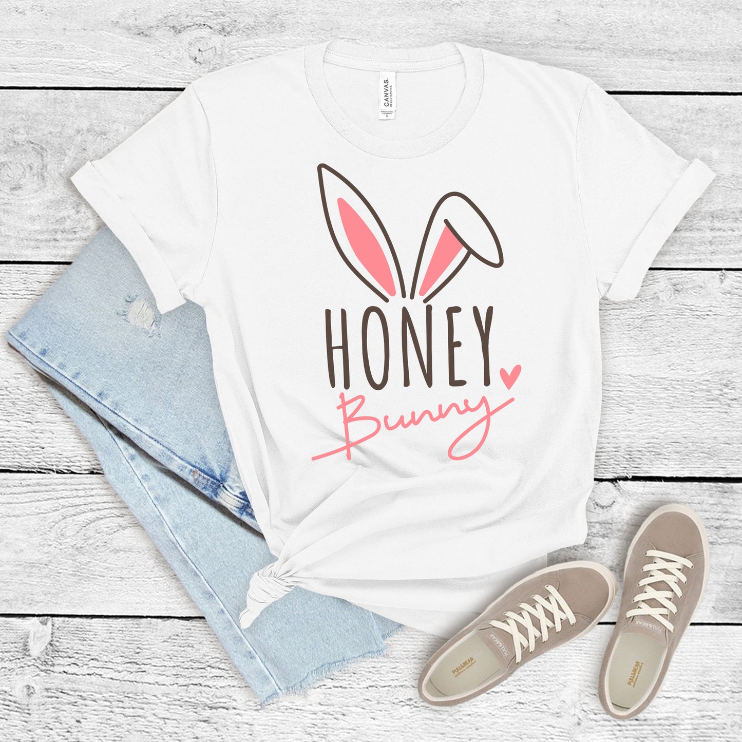 Hunny Bunny Easter Shirt, Happy Easter Tee, Easter shirt, Easter Bunny Graphic Tee, T-shirt, Easter shirts for Women, Gift for Her