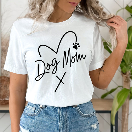Dog Mom Shirt, Mom Shirt, Dog Shirt, Love Dog Shirt, Heart Dog Shirt,