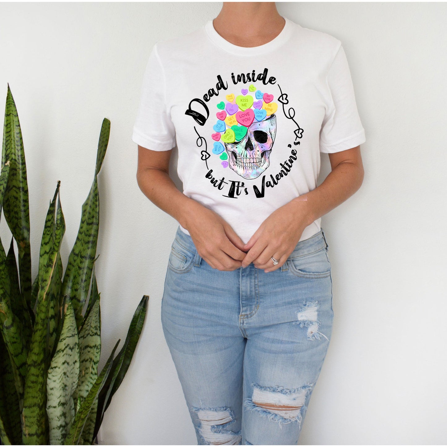 Dead Inside Valentines Shirt, Velentines Shirt, Love, Heart Candy, Skeleton Shirt