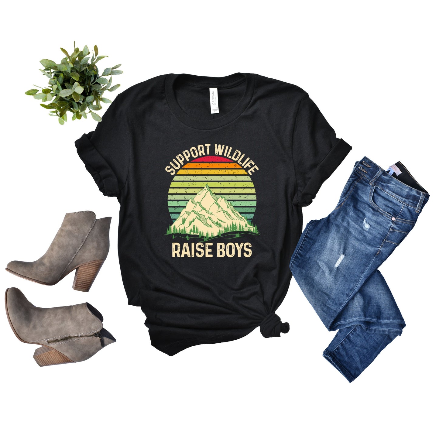 Raise Boys Shirt, Wildlife Shirt, Boy Mom Shirt, Mom Shirt, Mama Shirt, Western Shirt, Country Shirt, Womens Shirt