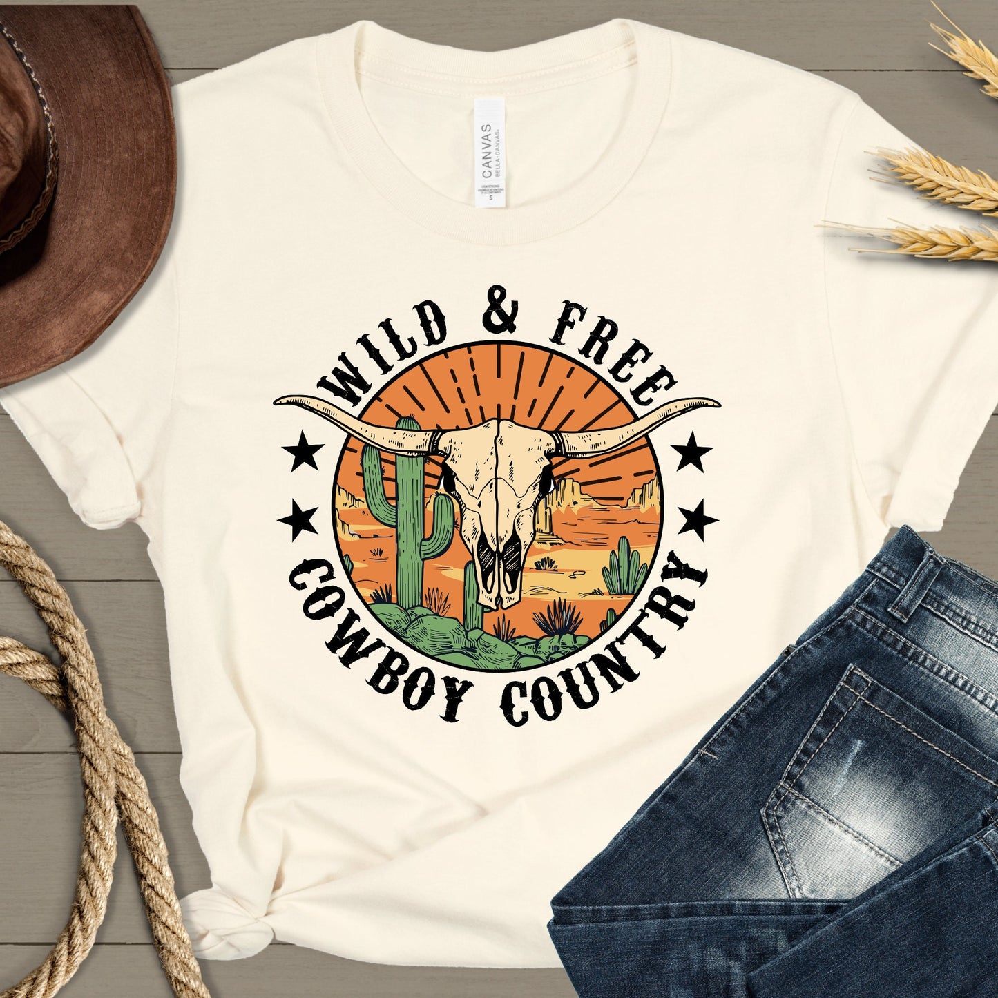 Wild and Free Shirt, Cowboy Country Shirt, Western Shirt, Country Shirt, Womens Shirt,