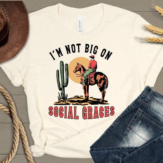 Social Graces Shirt, Western Shirt, Country Shirt, Womens Shirt, Road Trip, Desert Shirt, Cowboy Shirt