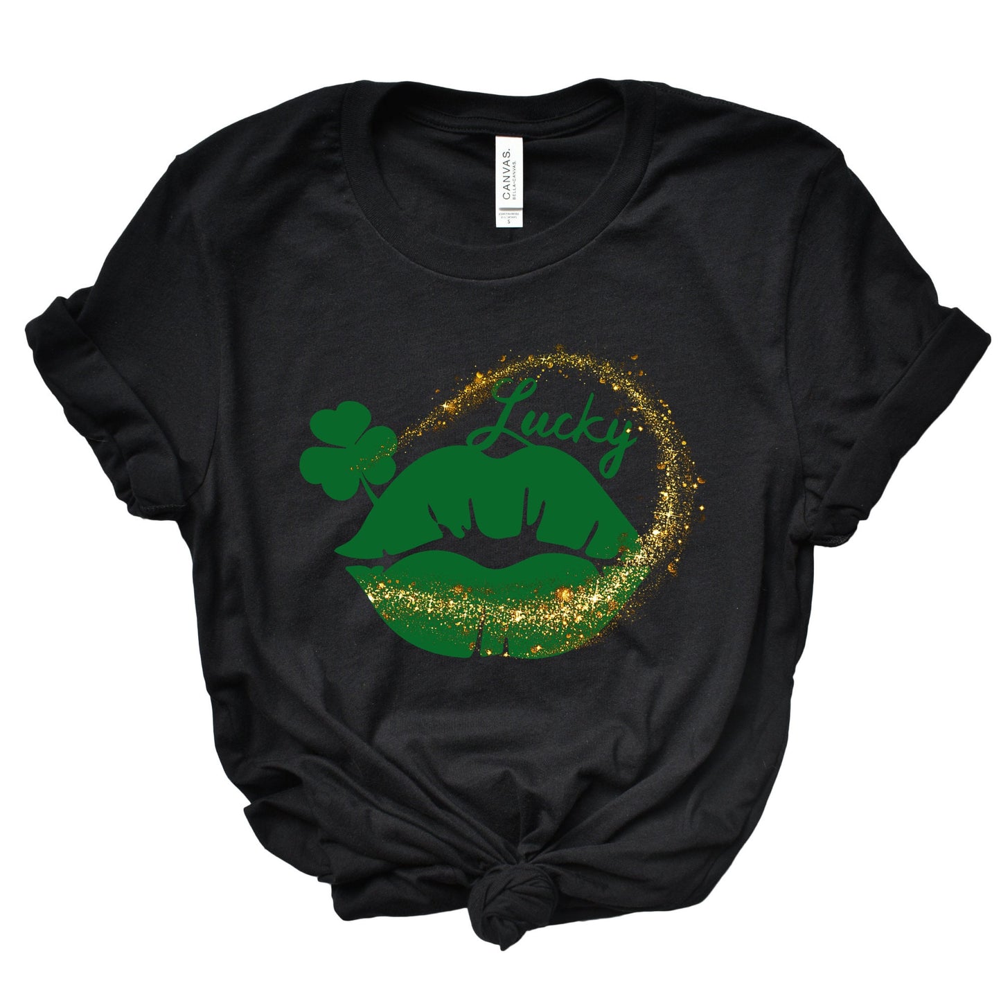 Feeling Lucky Shirt, St Patrick's Day Shirt, Irish Shirt, Lucky Shirt, Irish Heart, Kiss, Lips, Lucky