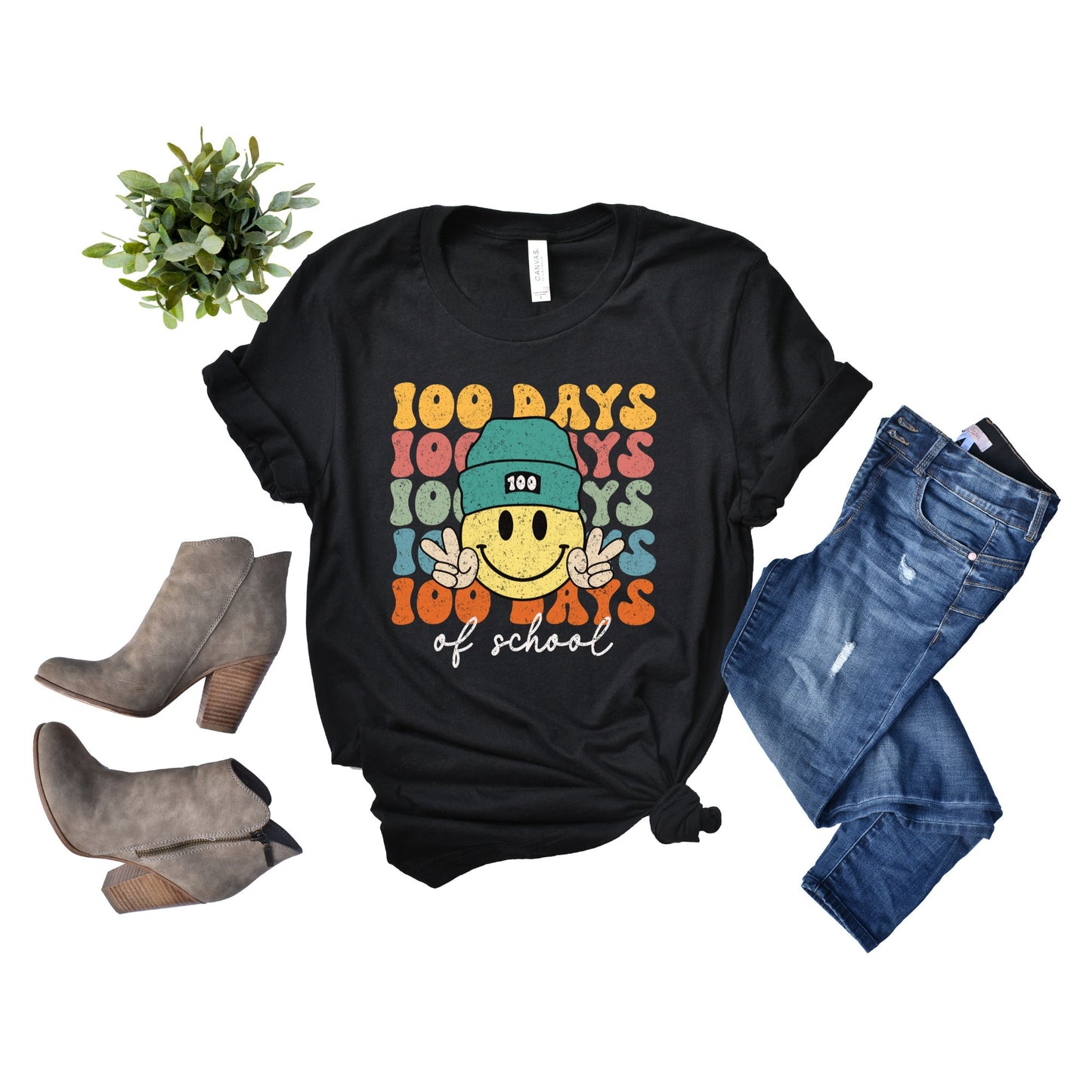 100 Days of School Jersey Short Sleeve Tee