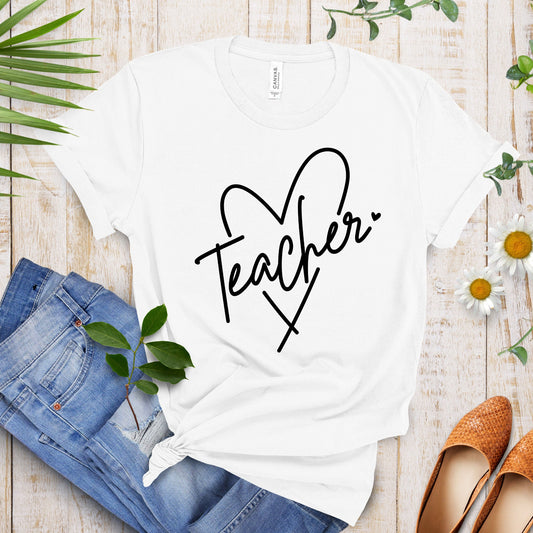 Teacher Shirt, Love Shirt, Heart, Students and Teachers, Back to School shirt, School shirt, Inspire