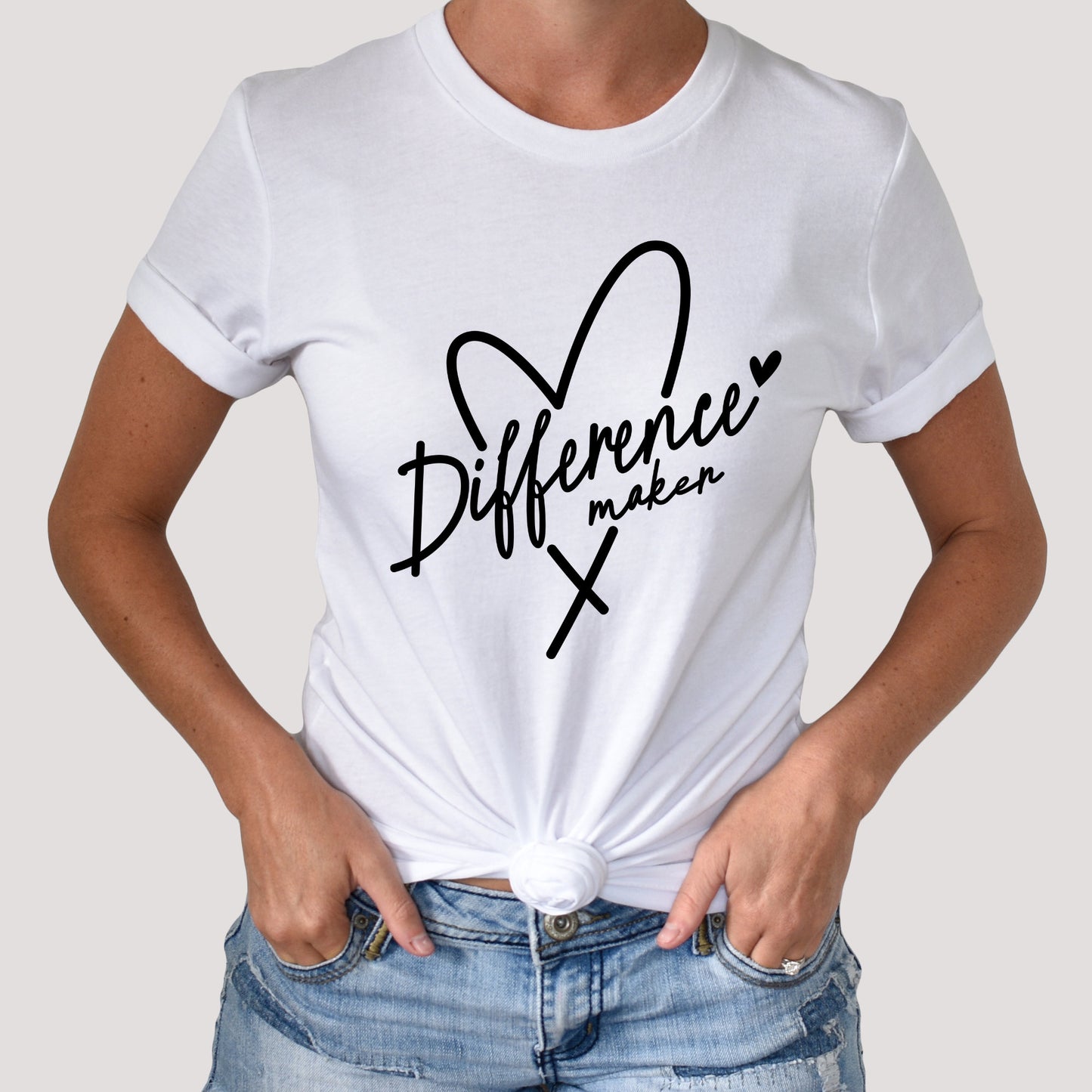 Difference Maker Heart Shirt, Teacher Shirt, Mom Shirt, Love Shirt, Difference Maker Shirt, Teacher Gift, Mom Gift