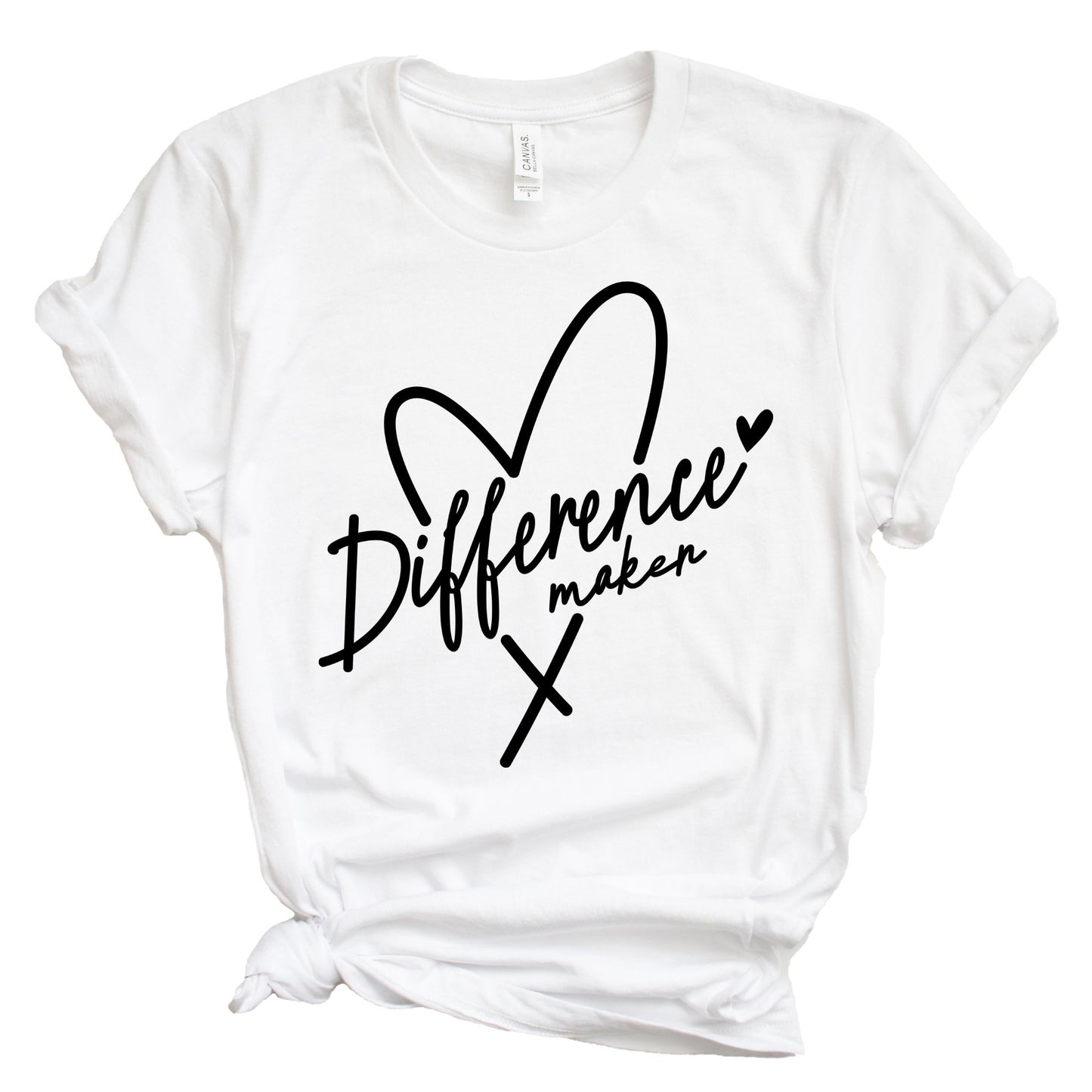 Difference Maker Heart Shirt, Teacher Shirt, Mom Shirt, Love Shirt, Difference Maker Shirt, Teacher Gift, Mom Gift
