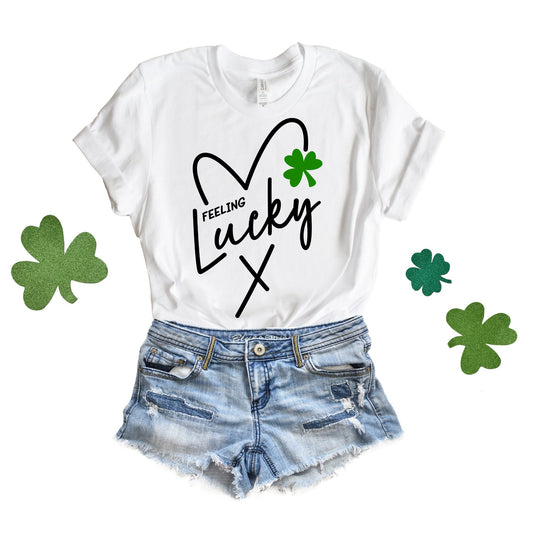 Feeling Lucky Shirt, Saint Pactricks Day Shirt, Lucky Shirt, St Patricks Day Shirt, Womens Shirt, Tee