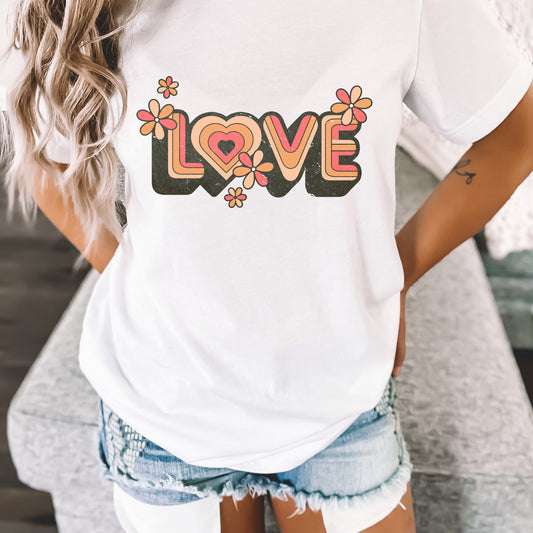 Retro Love Shirt, Love Shirt, Valentines Day Shirt, Love Heart, Retro Valentines Day